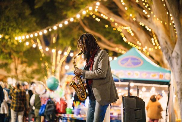 Musician at the SLO Farmers Market