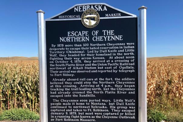 Escape of the Northern Cheyenne Historical Marker