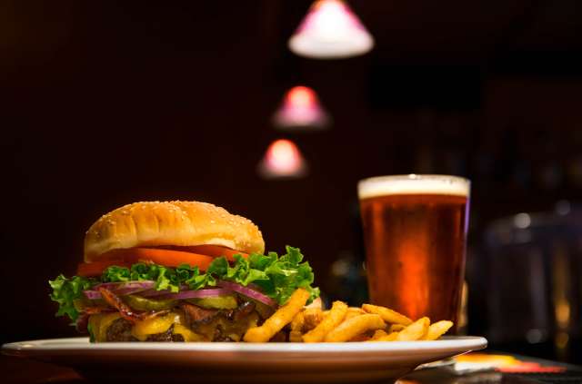 Burger and Beer at a local pub