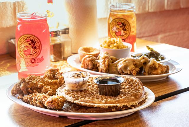 Chicken and waffles at Frank’s Famous Chicken and Waffles