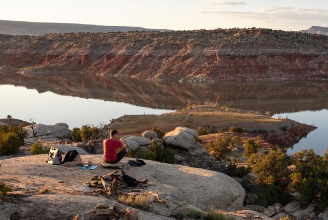 Copy of Sandstone benches on the southwest end of Abiquiú Lake