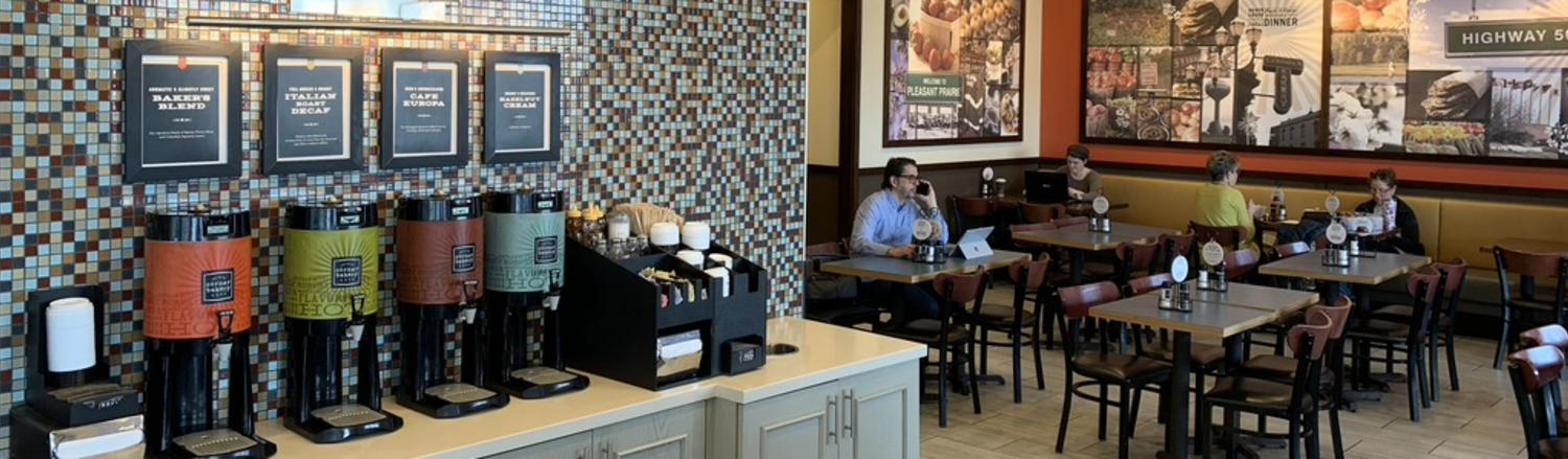 Corner Bakery inside view of their coffee bar