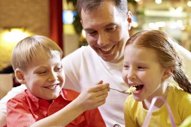 family eating