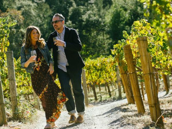 Couple in a Napa Valley Vineyard