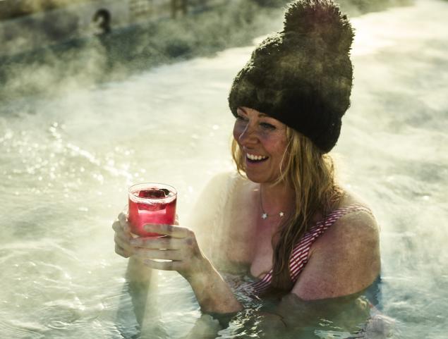 Lake House Hot Tub Winter