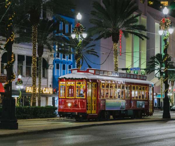 Holiday Decorations on Canal Street, New Orleans