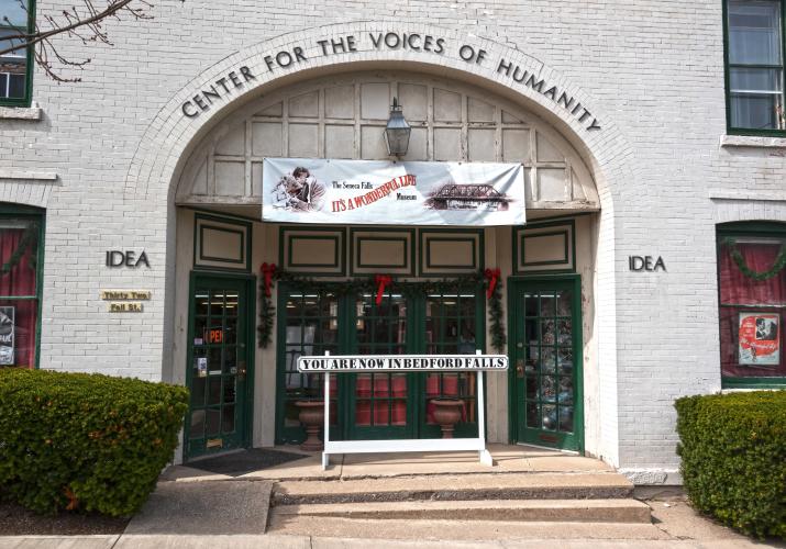 Exterior shot of the It's a Wonderful Life Museum in Seneca Falls