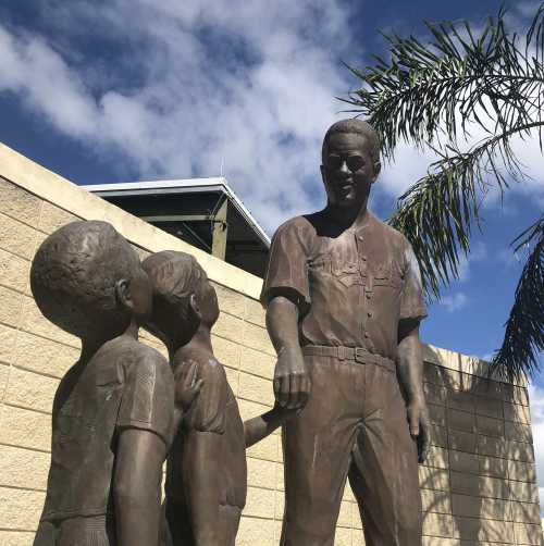 Statue of Jackie Robinson at Jackie Robinson Ballpark