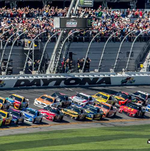 Exciting line-up of cars at Daytona International Speedway for the DAYTONA 500!