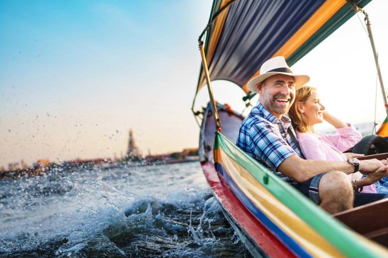 Man Smiling on Boat
