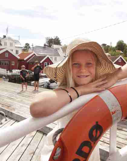 Girl on Merdø island ferry