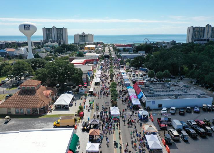 Irish Italian Festival Drone shot
