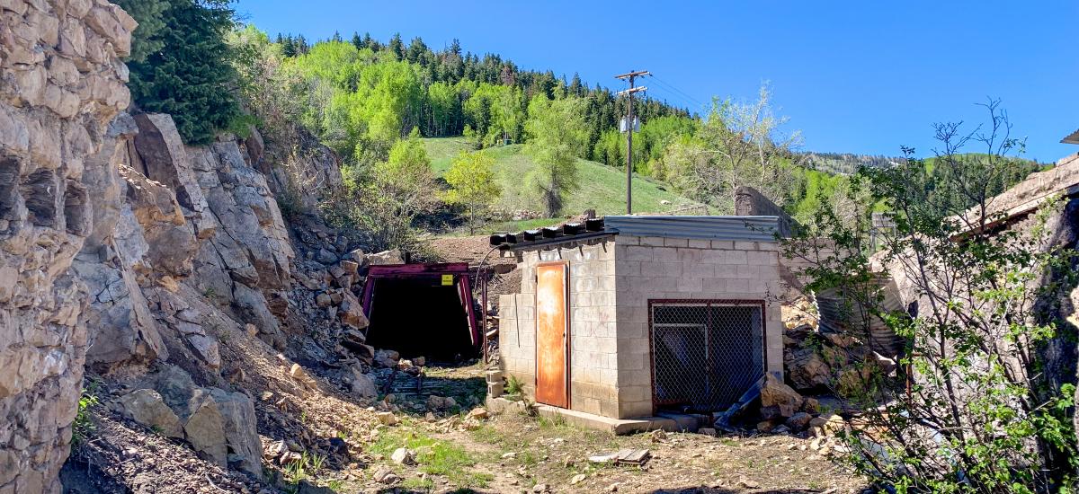 Utility Shed in front of Mine Shaft