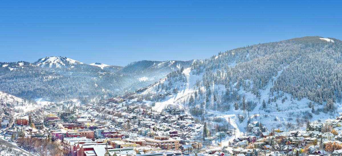 View of Park City in the Winter