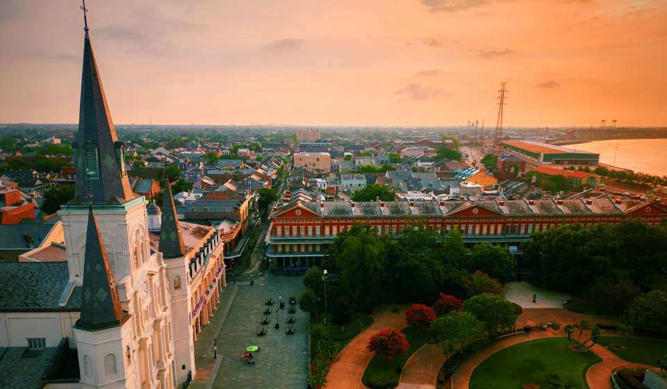 Sunrise over Jackson Square