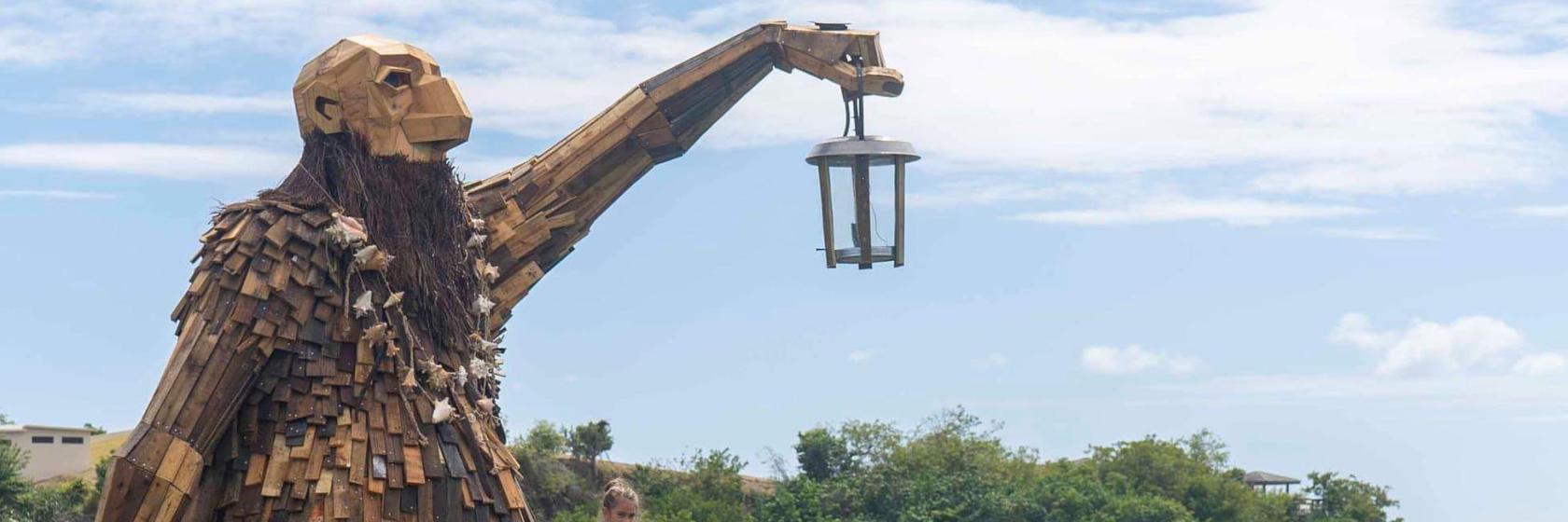 A pair of gentle giants will soon be erected in Ninigret Park as