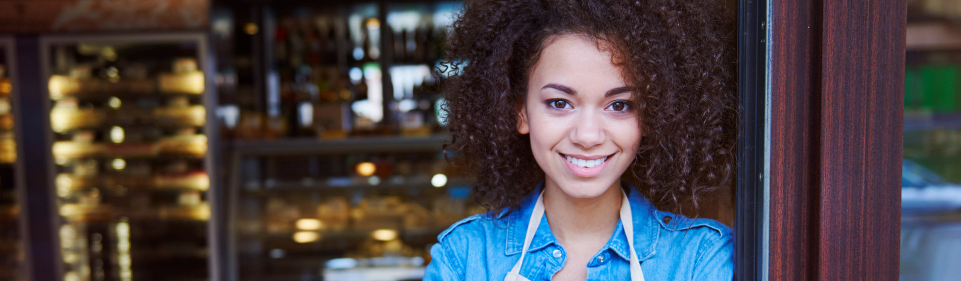 A woman in the hospitality industry.