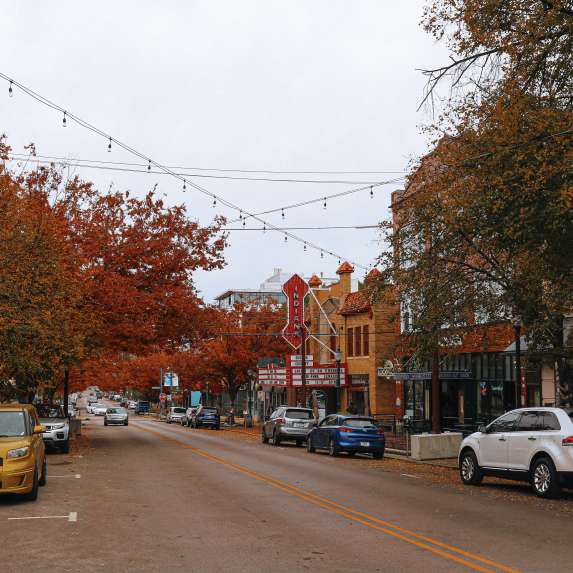 A views of Kirkwood Avenue in fall