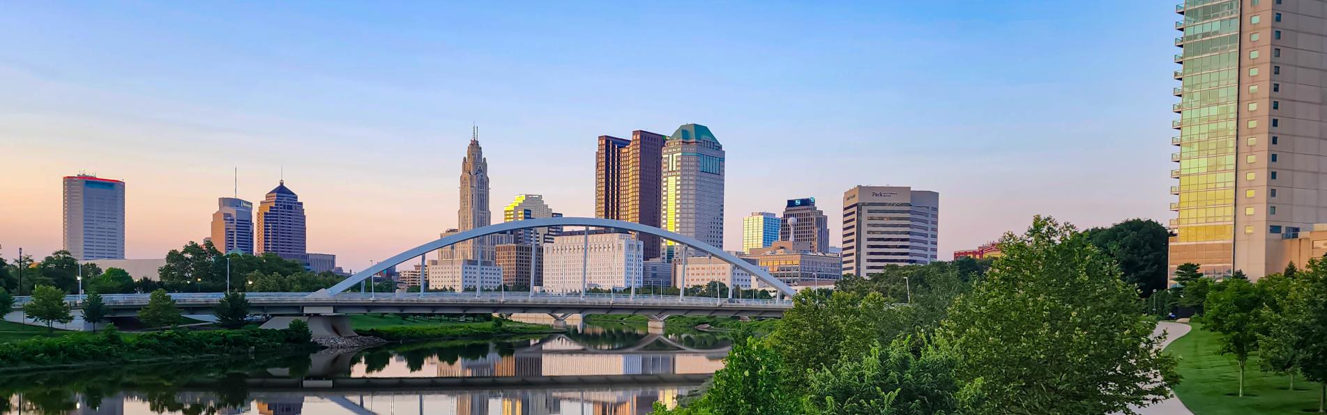 A view of the downtown Columbus skyline