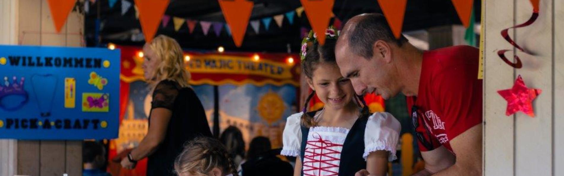 Attendees enjoying Oktoberfest, presented by Schmidt's in Columbus