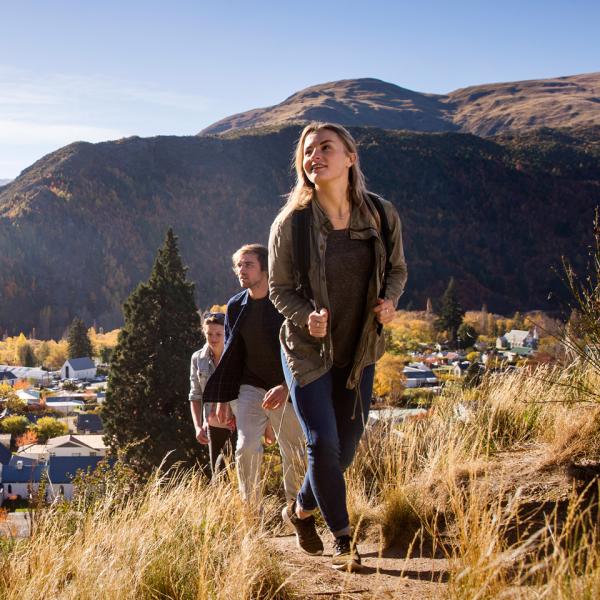 Hiking Above Arrowtown near Queenstown New Zealand