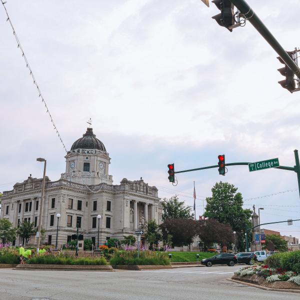 The Square and Courthouse during a summer morning