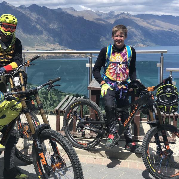 Young riders at Queenstown Bike Park
