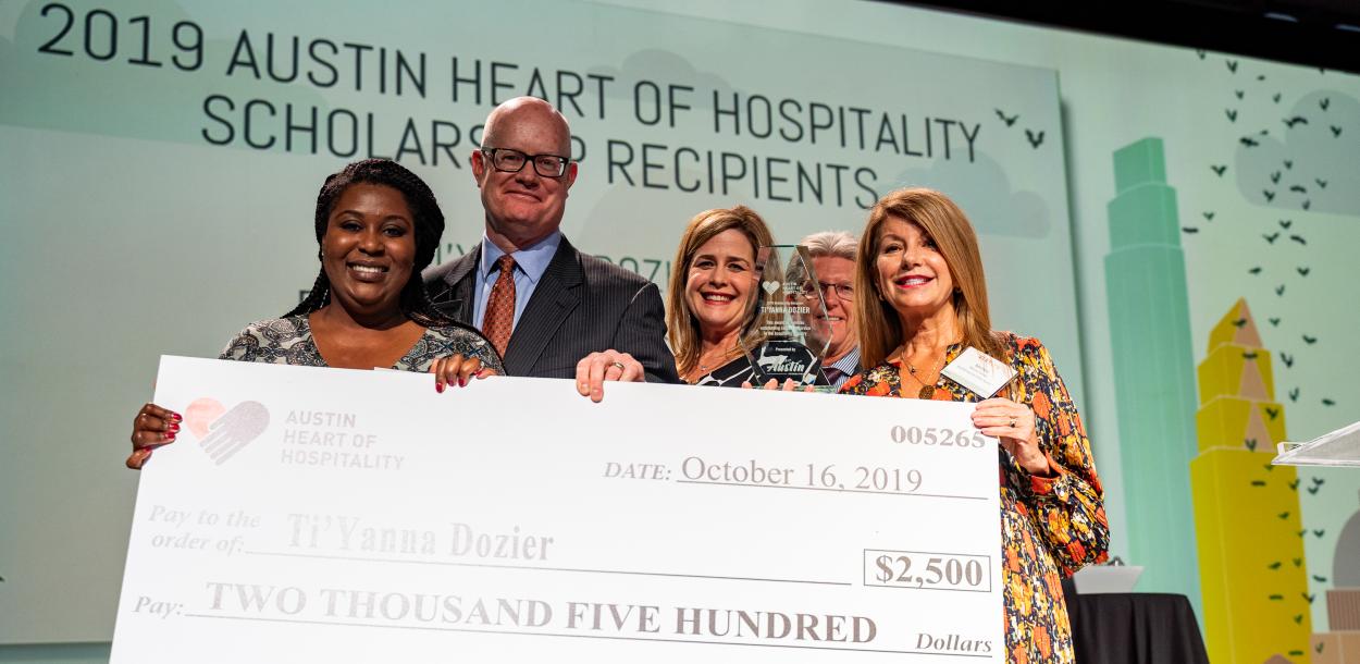 Visit Austin Foundation Heart of Hospitality Scholarship at the Visit Austin Annual Meeting
