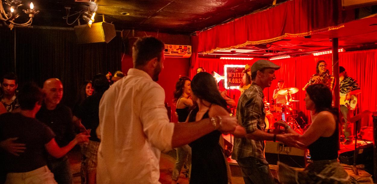 couples dancing at the White Horse in austin texas