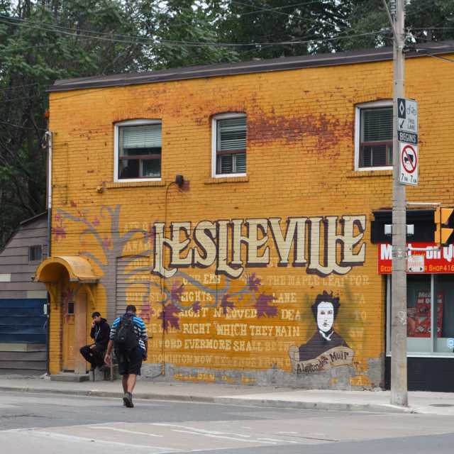 Street art in Toronto's Leslieville neighbourhood