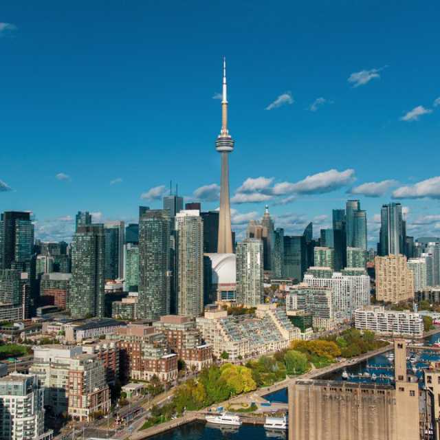 Toronto's skyline on a sunny day