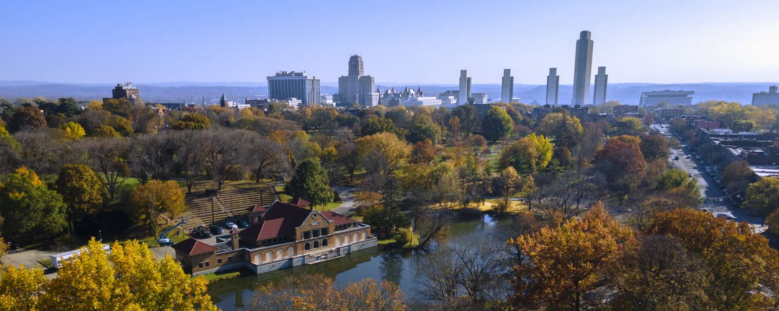 Discover Albany Washington Park skyline