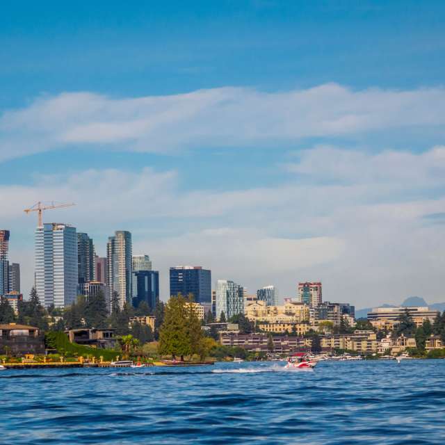 Lake Washington + Bellevue Skyline