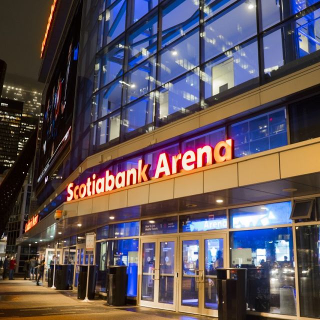 Scotiabank Area at night