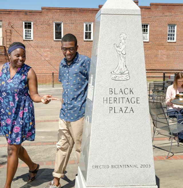 Black Heritage Plaza Marker