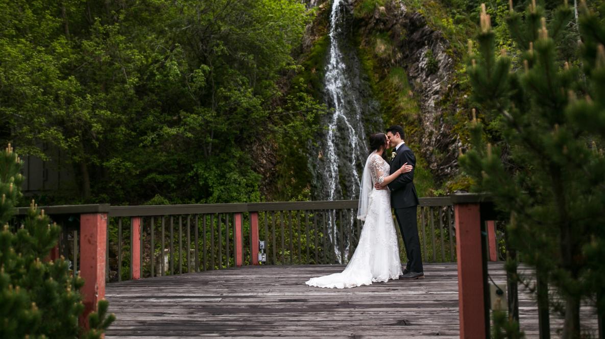 Waterfall Wedding at Log Haven