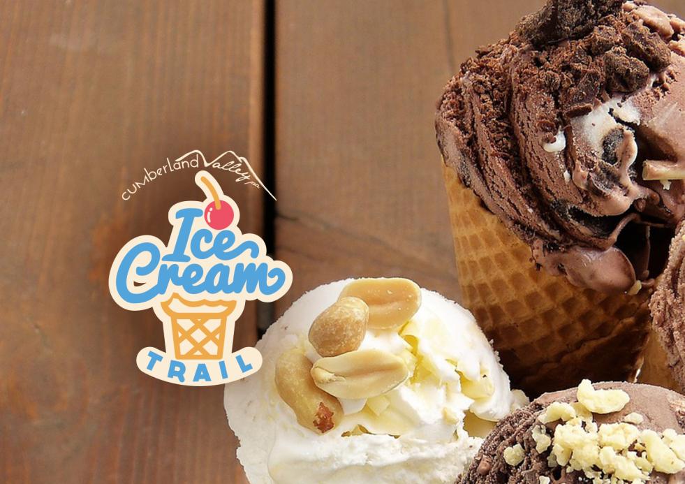 Ice Cream Cones and Cumberland Valley Ice Cram Trail Logo