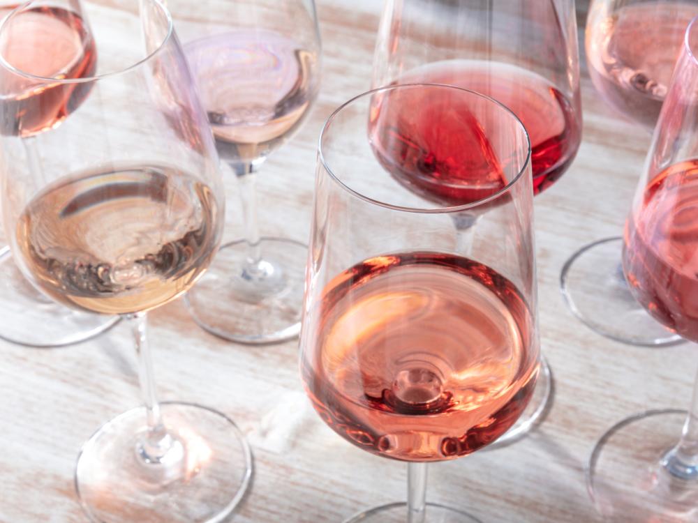 Glasses of Rosé wine