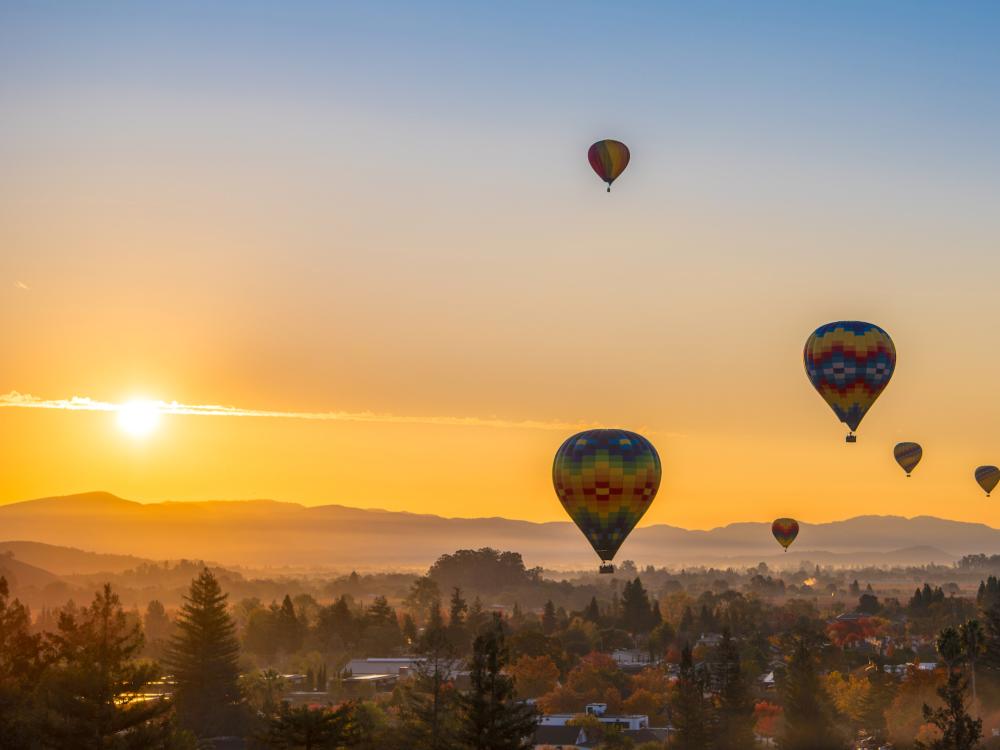 Hot Air Balloons over Yountville