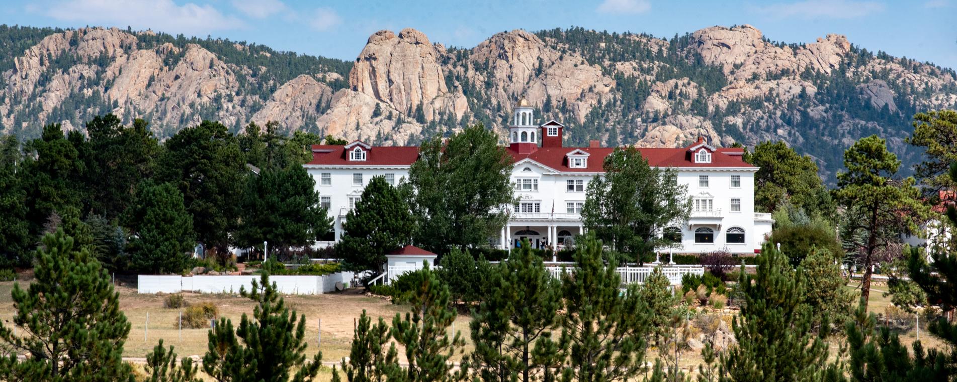 Picture of The Stanley Hotel. Lumpy Ridge in the background.