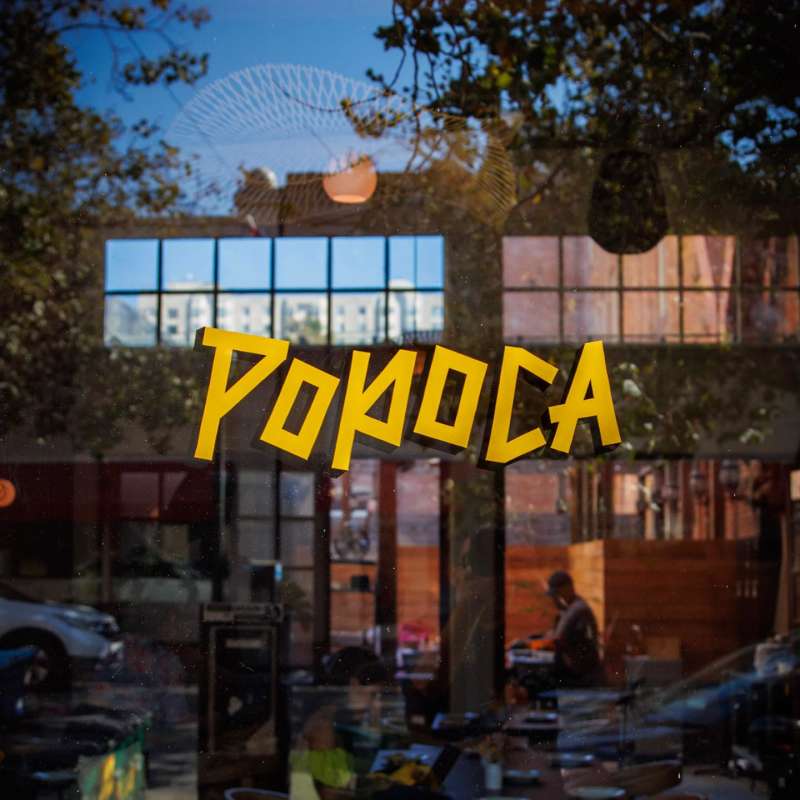 Popoca outside of restaurant