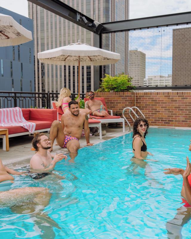 Hanging at the Virgin Hotels New Orleans Pool
