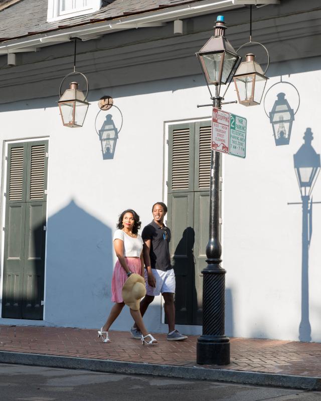 Couple Walking in French Quarter