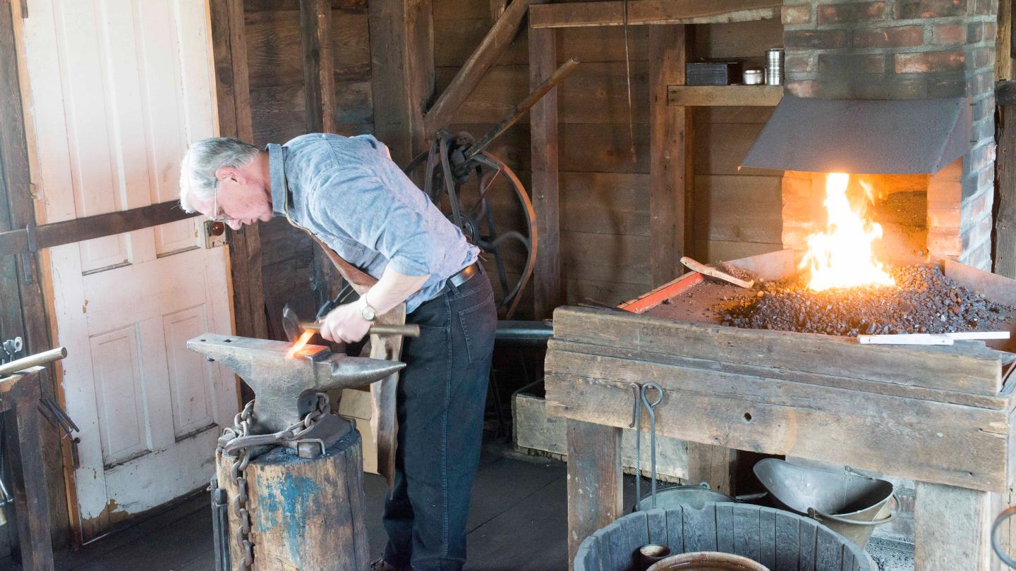 Blacksmithing at Heritage Village