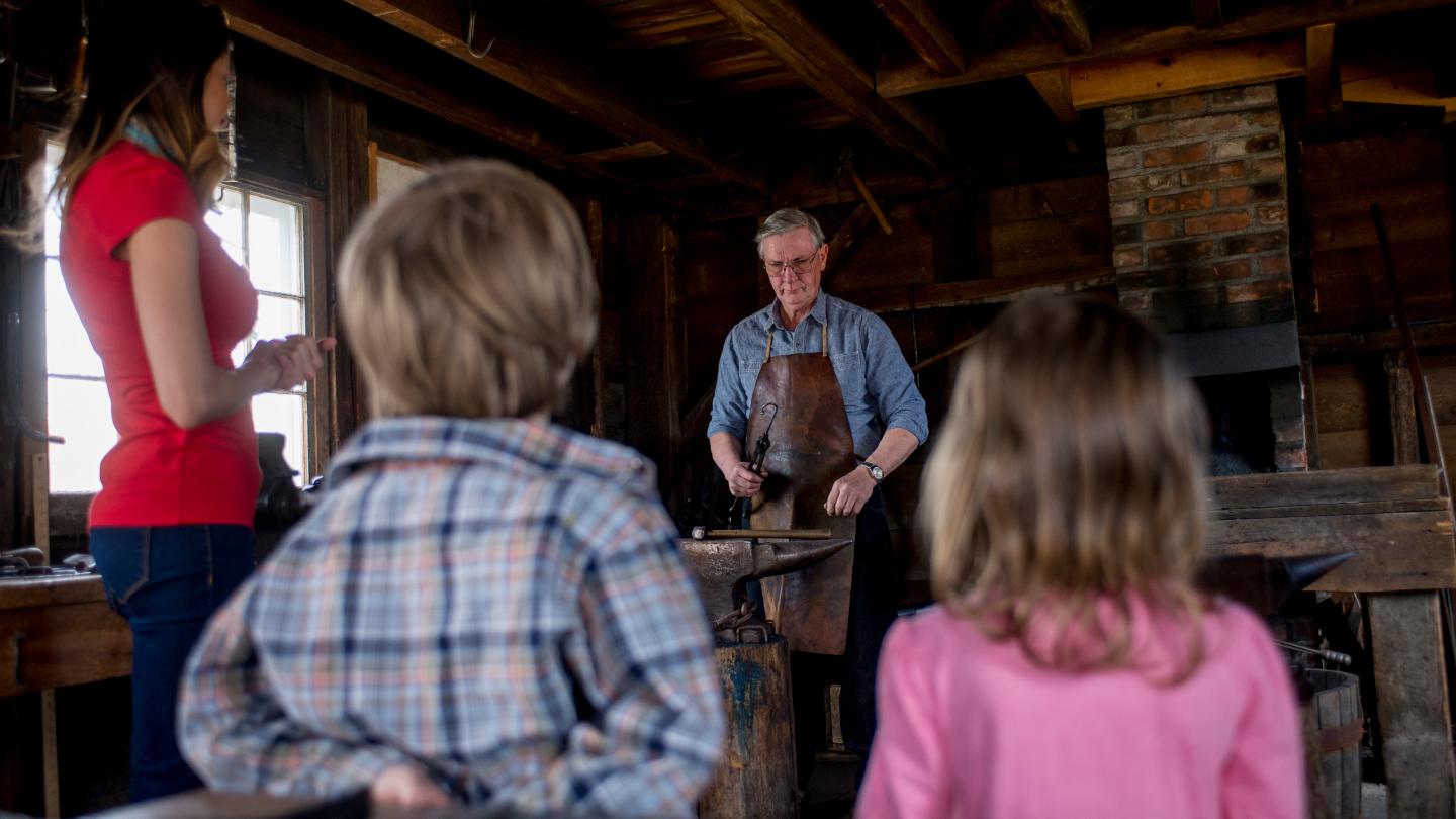 family at Heritage Village