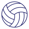 Volleyball Icon Dark Blue