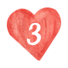 3 in heart