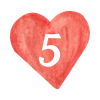 5 in heart