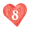 8 in heart
