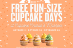 Free Fun-Size Cupcake Day at Cupcake Charlie's